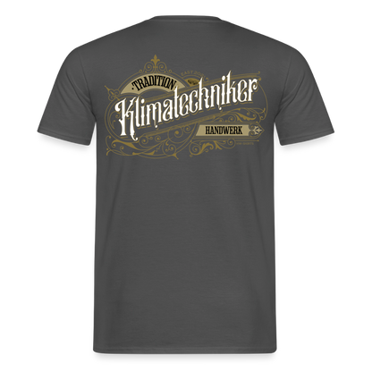 Unisex T-Shirt "Klimatechniker"-Nostalgie von Spreadconnect, Männer T-Shirt mit vintage-Design und Klimaschutz-Print.