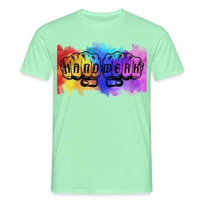 Unisex T-Shirt "Splash-Handwerk" Mintgrün Männer T-Shirt