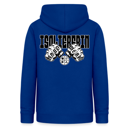 Frauen Hoodie "Isoliererin" (beidseitig beruckt) Royalblau Frauen Hoodie