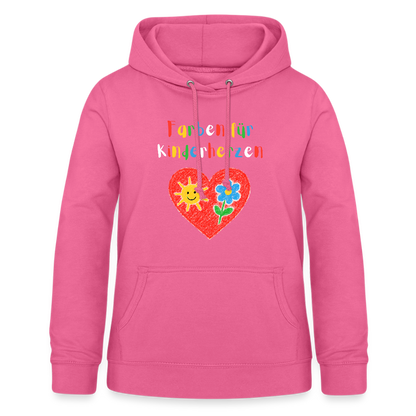 Frauen Hoodie "Farben für Kinderherzen" Pink Frauen Hoodie