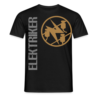 Unisex T-Shirt "Elektriker" Schwarz Männer T-Shirt
