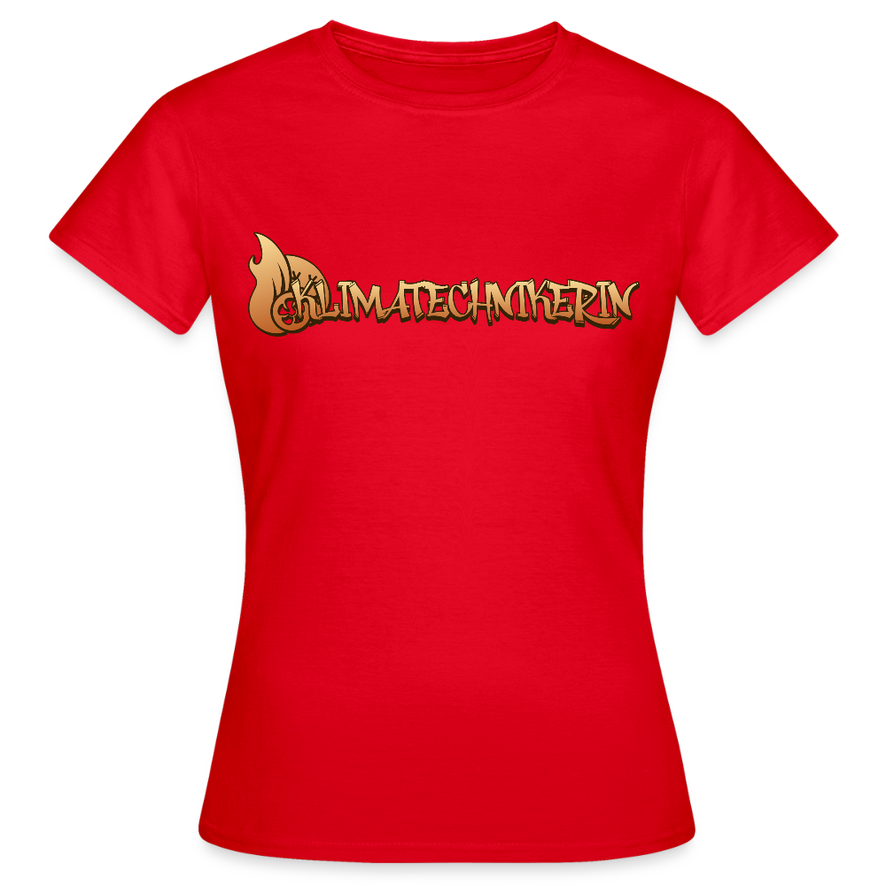 Frauen T-Shirt "Klimatechnikerin" Rot Frauen T-Shirt