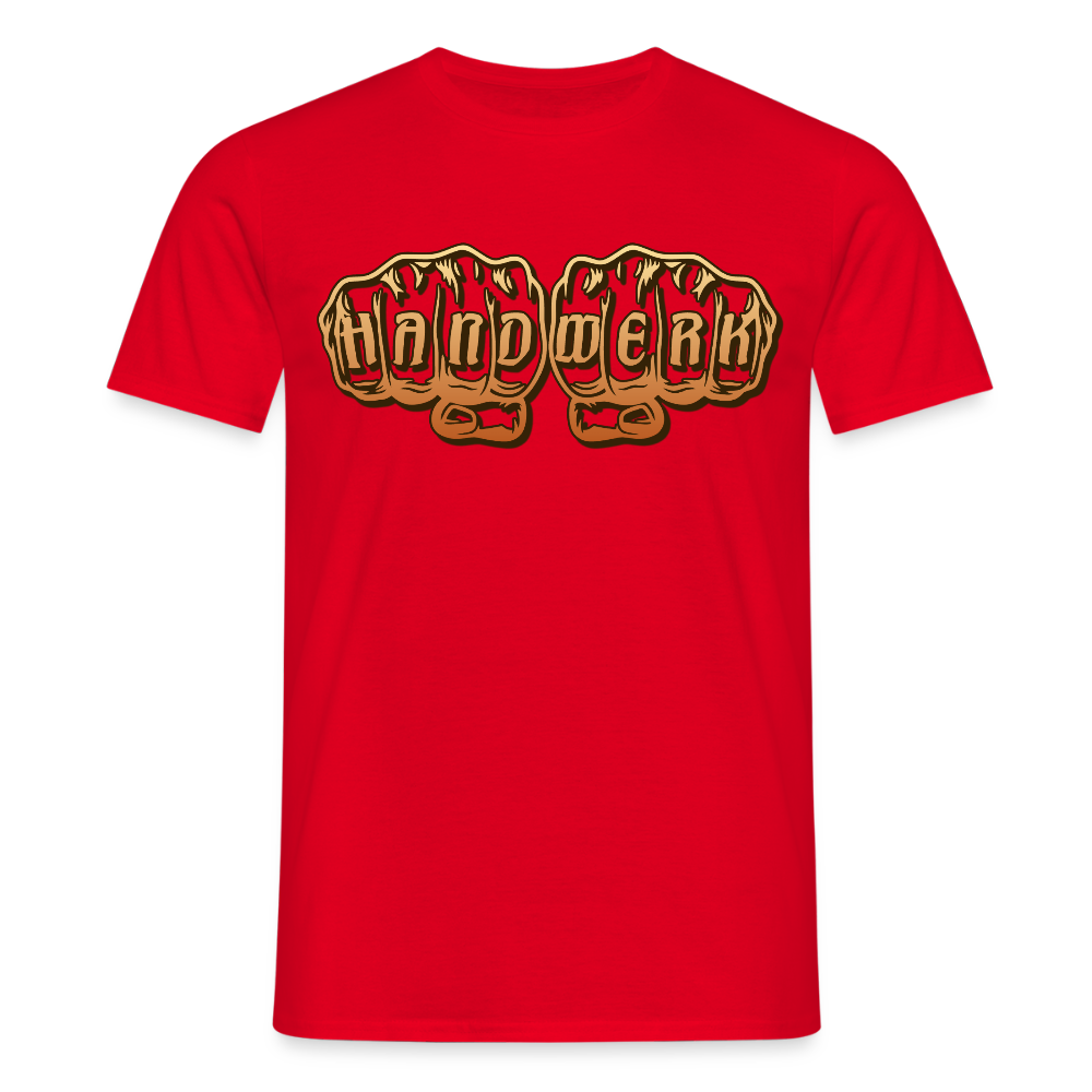 Unisex T-Shirt "Handwerk" Rot Männer T-Shirt