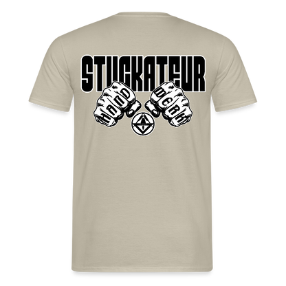 Unisex T-Shirt "Stuckateur" Sandbeige Männer T-Shirt