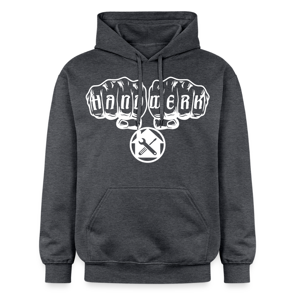 Gildan Unisex Softstyle® "Hausmeister" Dunkelgrau meliert Gildan Unisex Softstyle® Midweight Hoodie