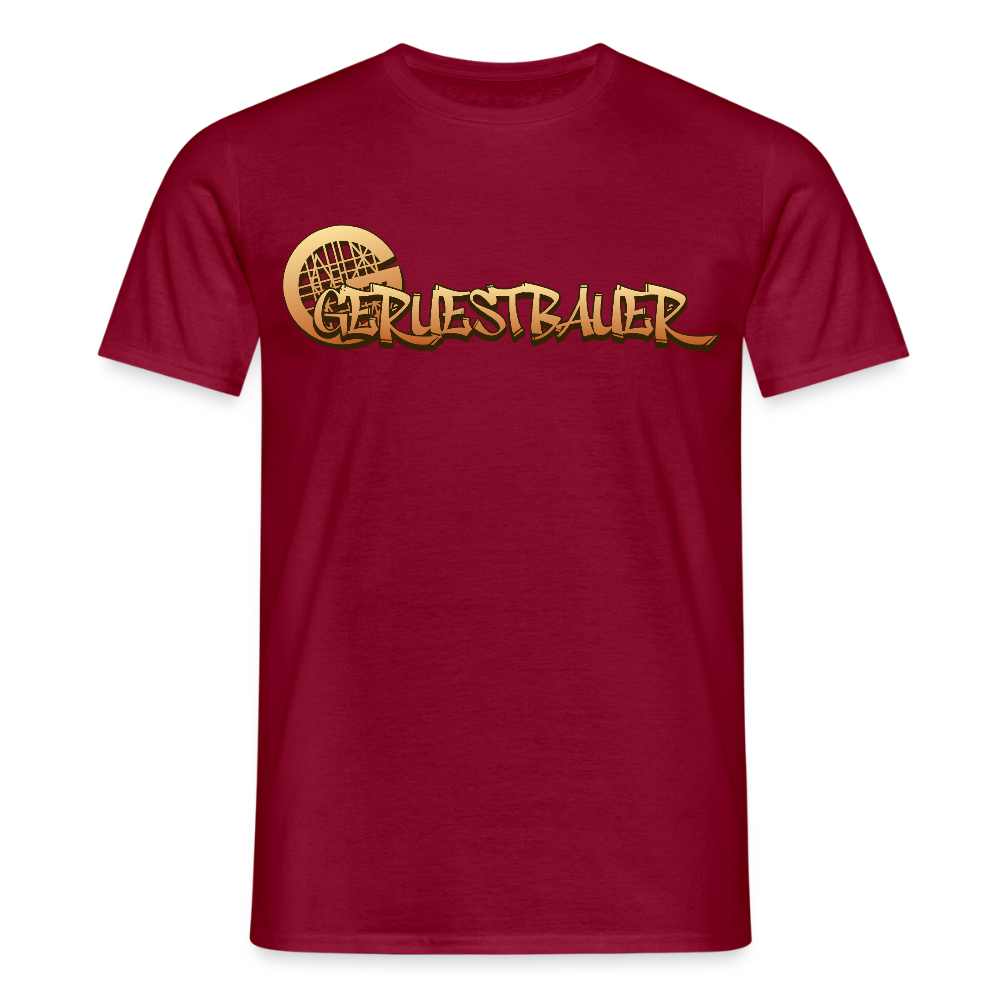 Unisex T-Shirt "Gerüstbauer" - Ziegelrot