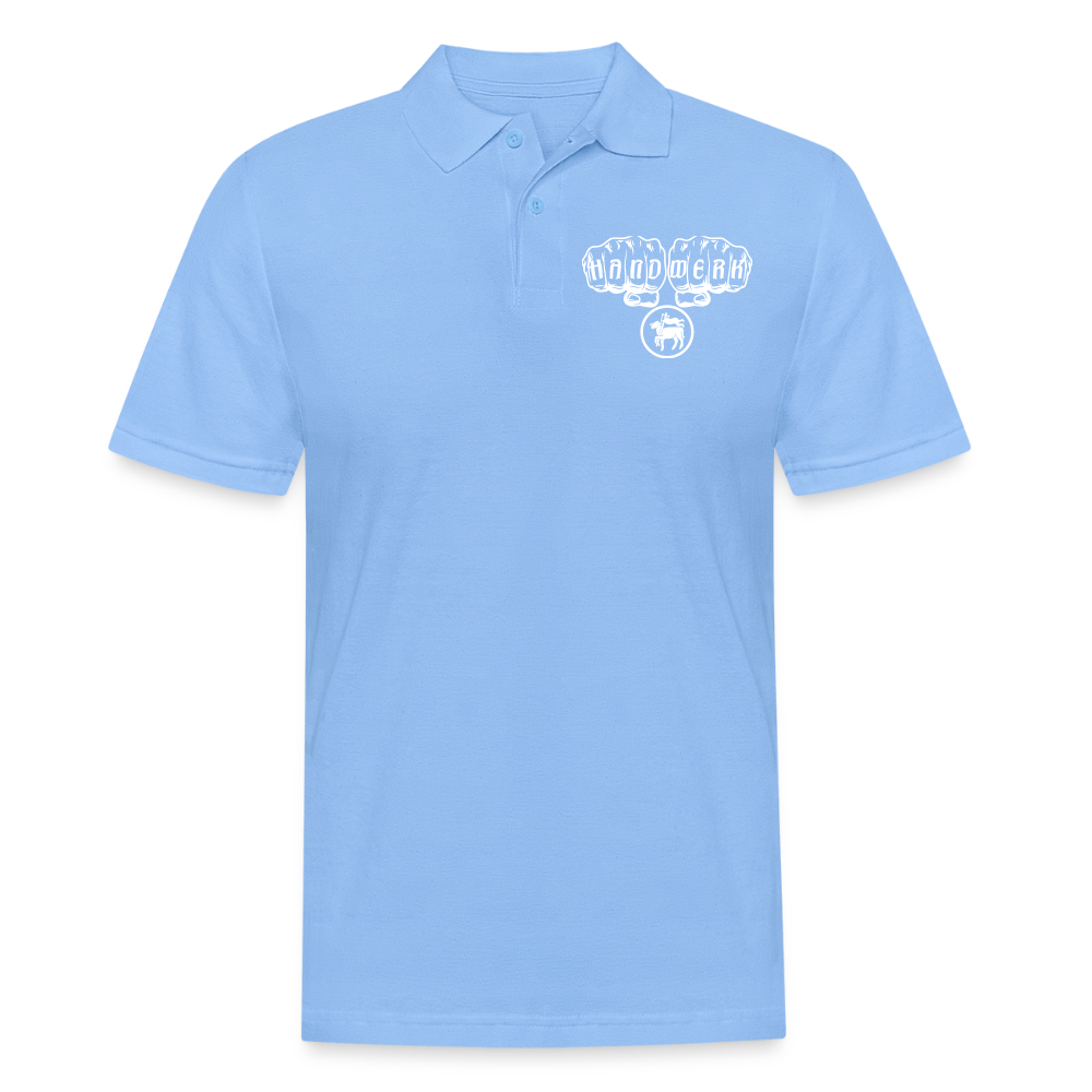 Männer Poloshirt "Fleischer" Himmelblau Männer Poloshirt