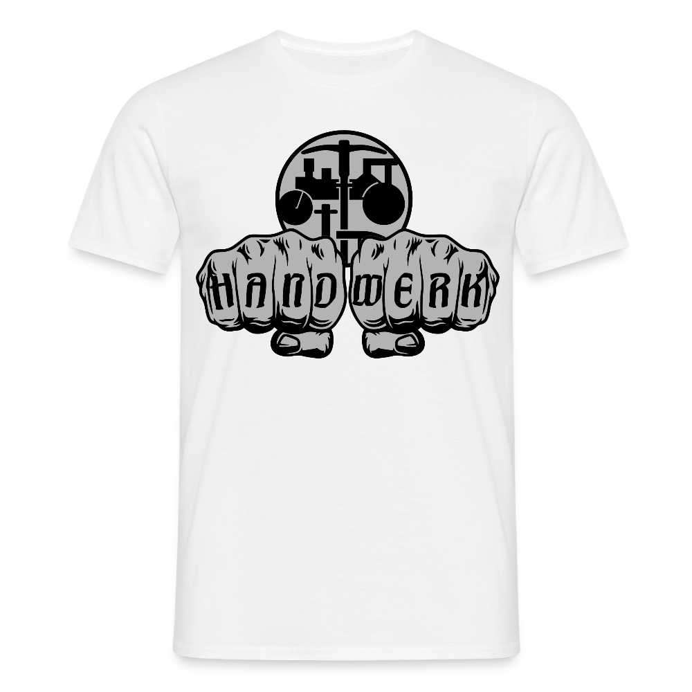 Unisex T-Shirt "Strassenbauer" Weiß Männer T-Shirt