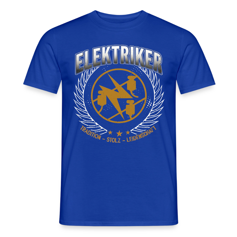 Unisex Elektriker T-Shirt von Spreadconnect mit Tradition-Design, bequemes Männer T-Shirt aus Baumwolle, schwarzes Oberteil