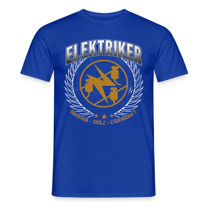 Unisex Elektriker T-Shirt von Spreadconnect mit Tradition-Design, bequemes Männer T-Shirt aus Baumwolle, schwarzes Oberteil