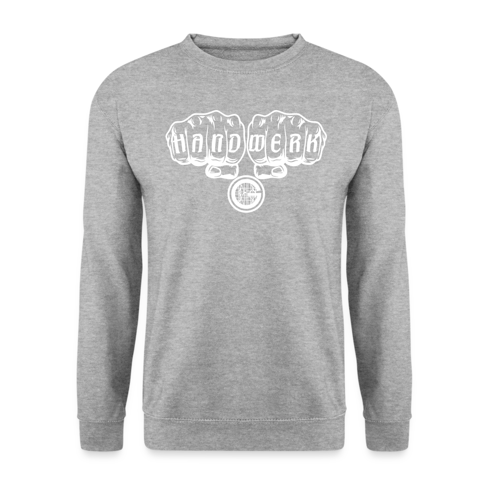 Unisex Pullover "Gerüstbauer" - Weißgrau meliert