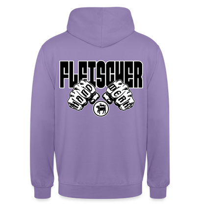 Unisex Hoodie "Fleischer" (beidseitig bedruckt) Lavendel Unisex Hoodie