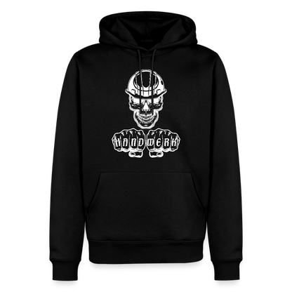 Männer Premium Hoodie "Skull-Helm-Handwerk" Schwarz Männer Premium Hoodie