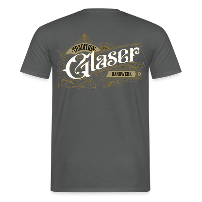 Unisex T-Shirt "Glaser" Nostalgie Handwerk Anthrazit Männer T-Shirt