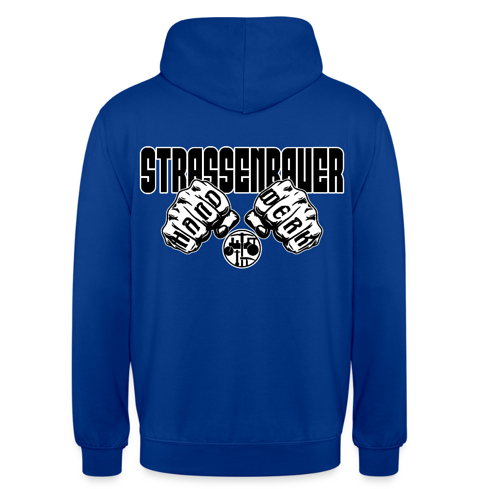 Unisex Hoodie "Strassenbauer" (beidseitig bedruckt) Royalblau Unisex Hoodie