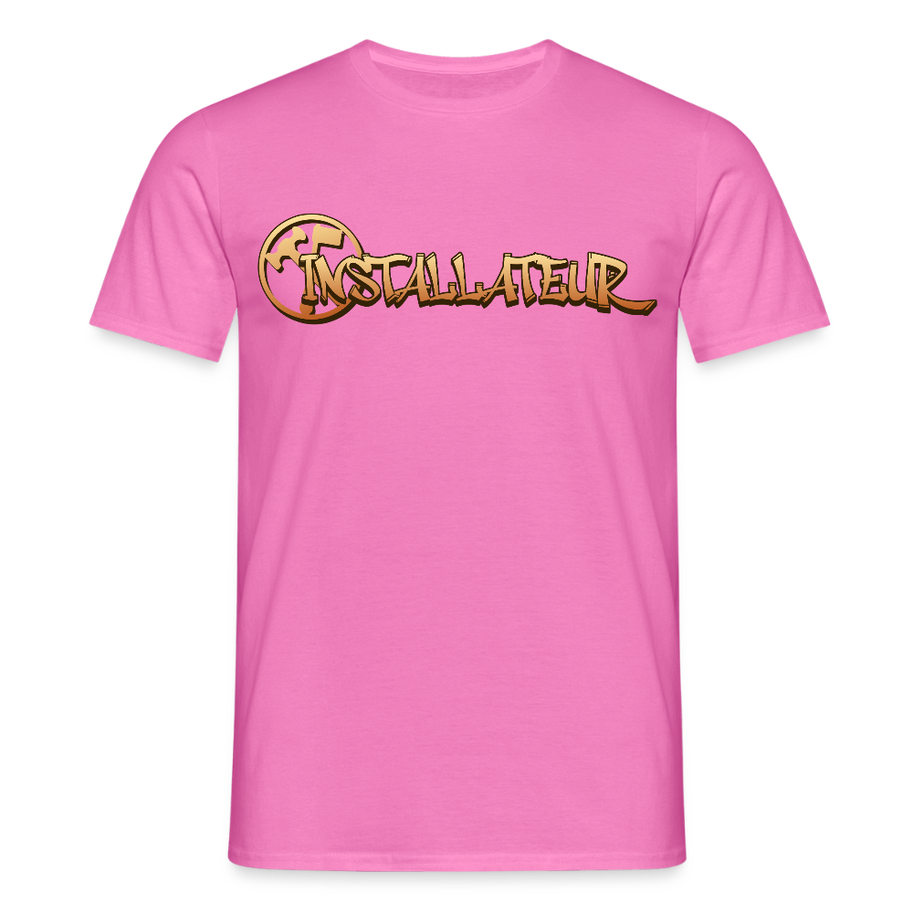 Unisex T-Shirt "Installateur" Pink Männer T-Shirt