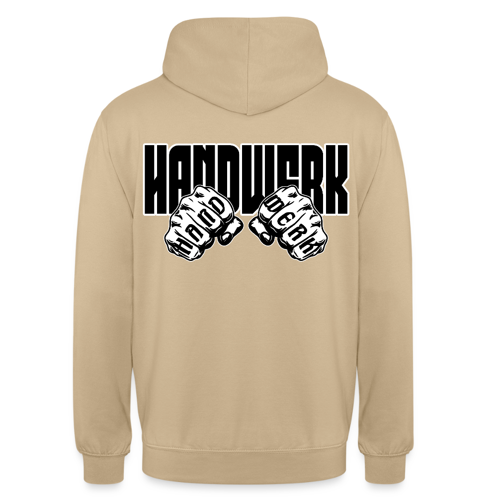 Unisex Hoodie "Handwerk" (beidseitig bedruckt) Beige Unisex Hoodie