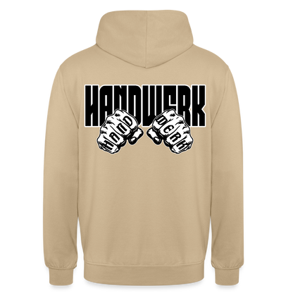 Unisex Hoodie "Handwerk" (beidseitig bedruckt) Beige Unisex Hoodie