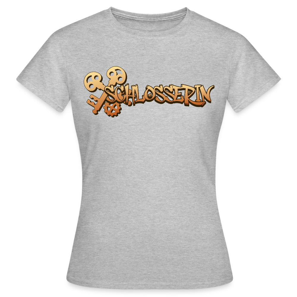 Frauen T-Shirt "Schlosserin" Grau meliert Frauen T-Shirt