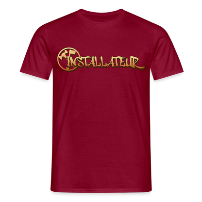 Unisex T-Shirt "Installateur" Ziegelrot Männer T-Shirt