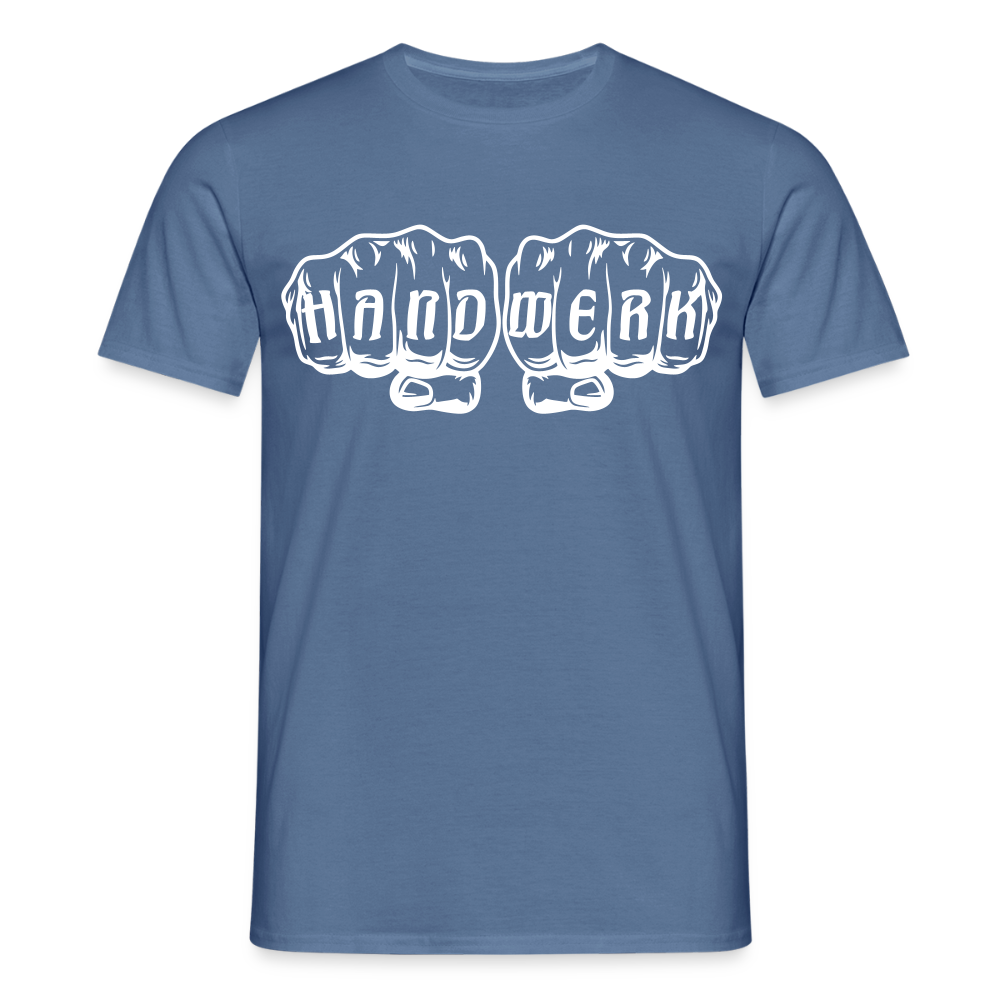 Unisex T-Shirt "Handwerk" Taubenblau Männer T-Shirt