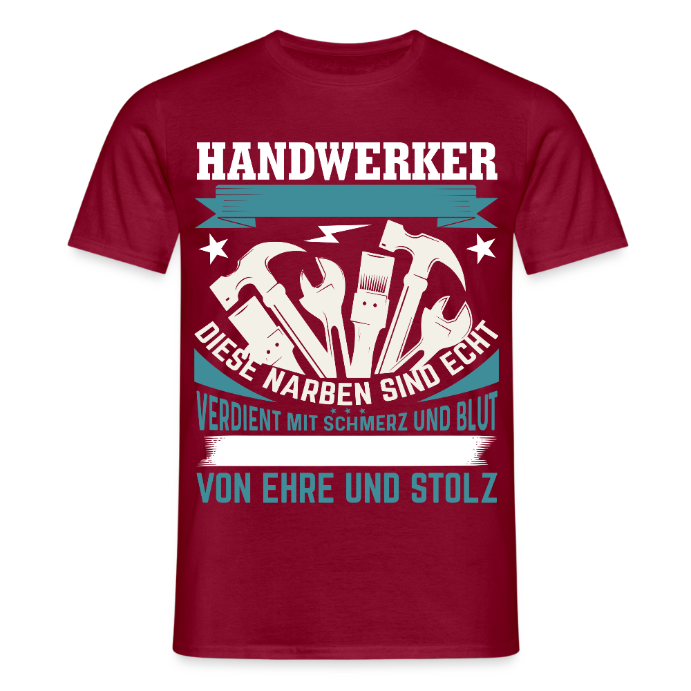 Unisex T-Shirt "Handwerker" Ziegelrot Männer T-Shirt