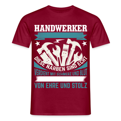 Unisex T-Shirt "Handwerker" Ziegelrot Männer T-Shirt