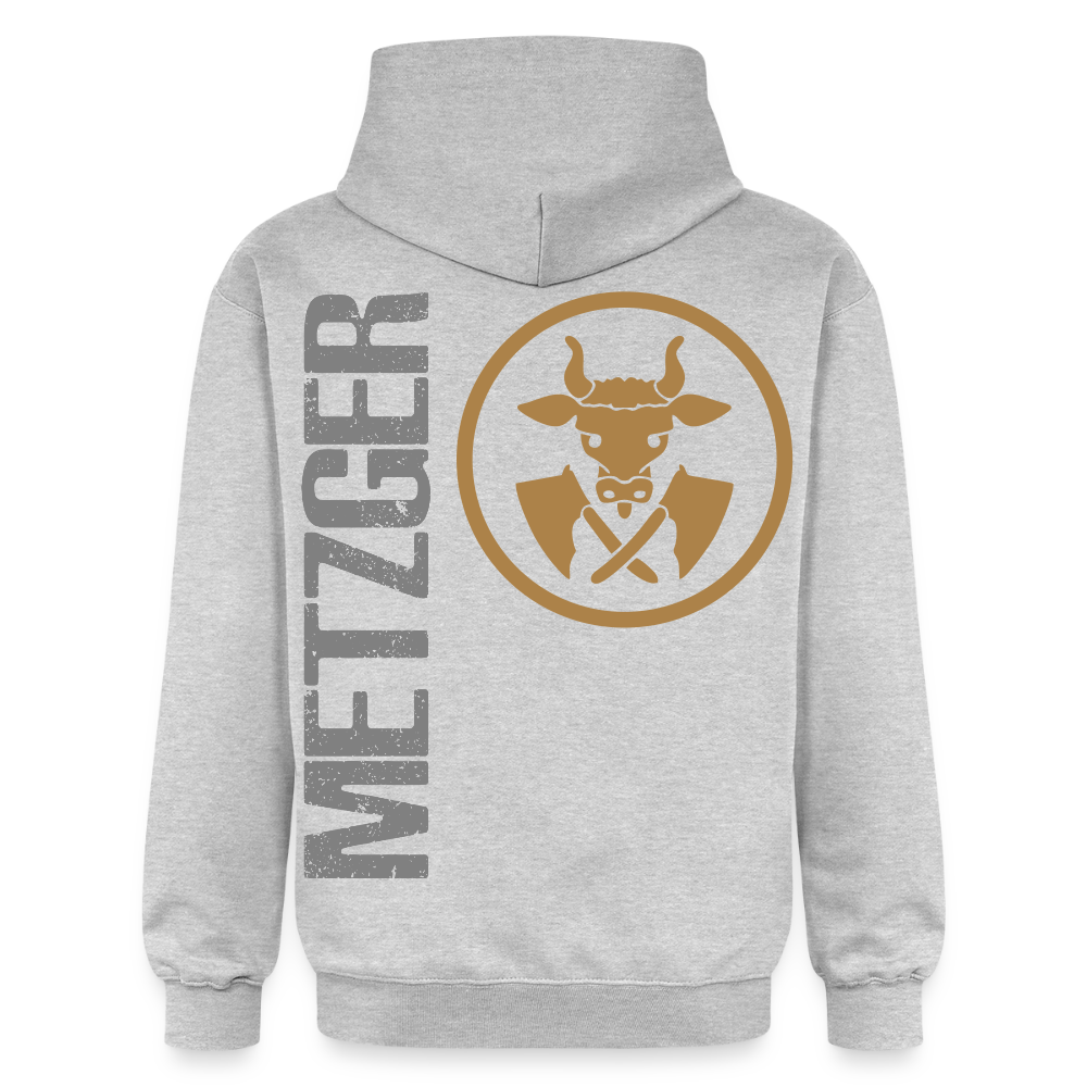 Gildan Unisex Softstyle® "Metzger" Hellgrau meliert Gildan Unisex Softstyle® Midweight Hoodie