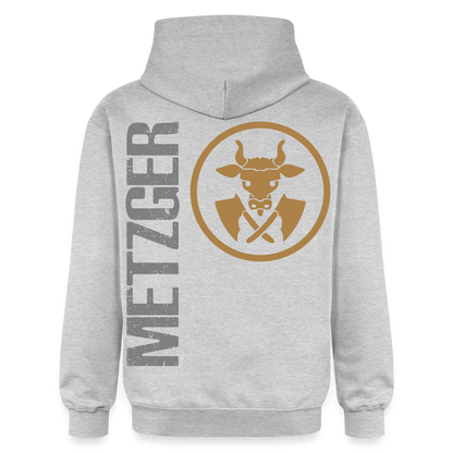 Gildan Unisex Softstyle® "Metzger" Hellgrau meliert Gildan Unisex Softstyle® Midweight Hoodie