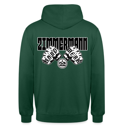 Unisex Hoodie "Zimmermann" (beidseitig bedruckt) Flaschengrün Unisex Hoodie