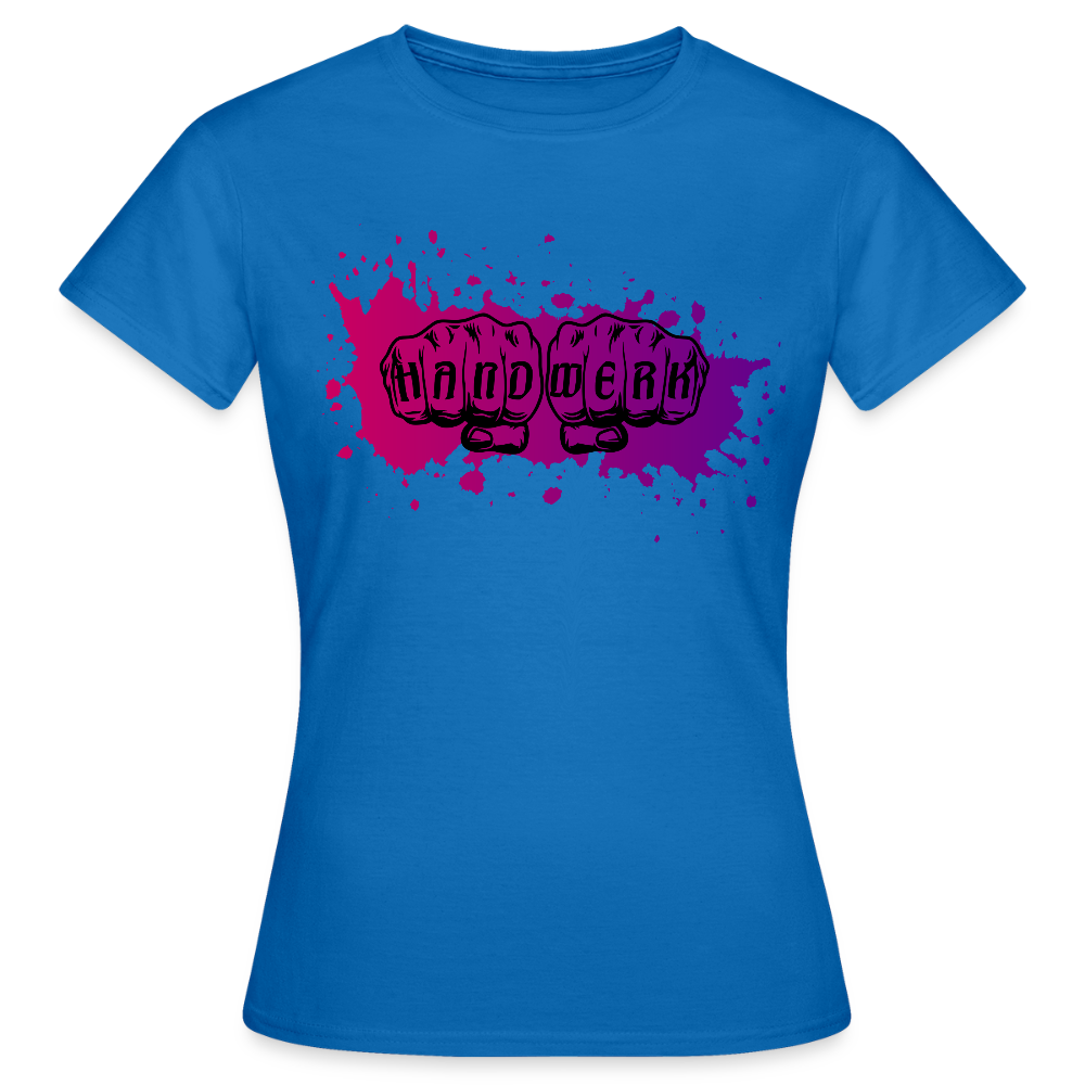 Frauen T-Shirt "Splash-Violett" Royalblau Frauen T-Shirt