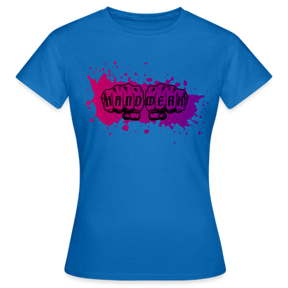 Frauen T-Shirt "Splash-Violett" Royalblau Frauen T-Shirt