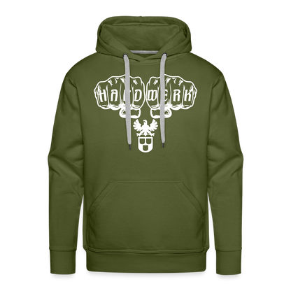 Männer Premium Hoodie "Maler" Olivgrün Männer Premium Hoodie