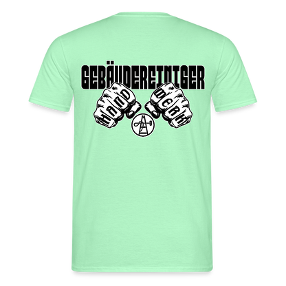 Unisex T-Shirt "Gebäudereiniger" (beidseitig bedruckt) Mintgrün Männer T-Shirt