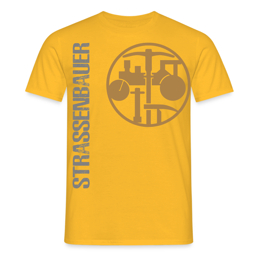 Unisex T-Shirt "Strassenbauer" Gelb Männer T-Shirt