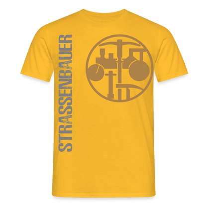 Unisex T-Shirt "Strassenbauer" Gelb Männer T-Shirt
