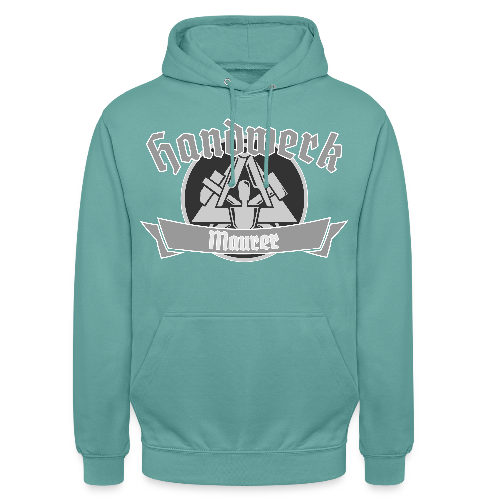 Unisex Hoodie "Maurer" Pastelltürkis Unisex Hoodie