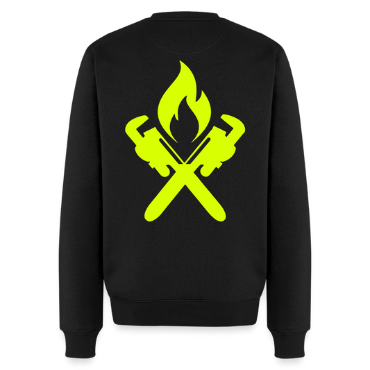 Unisex Premium Pullover "Heizungsbauer" neongelb Schwarz Männer Premium Pullover