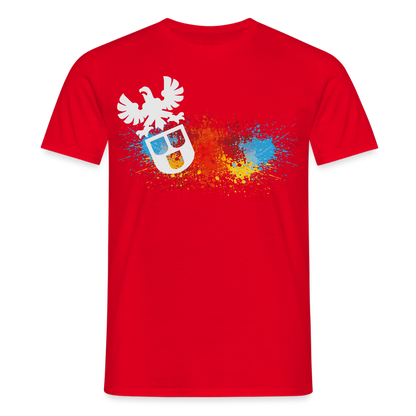 Unisex T-Shirt "Splash-Maler" Rot Männer T-Shirt