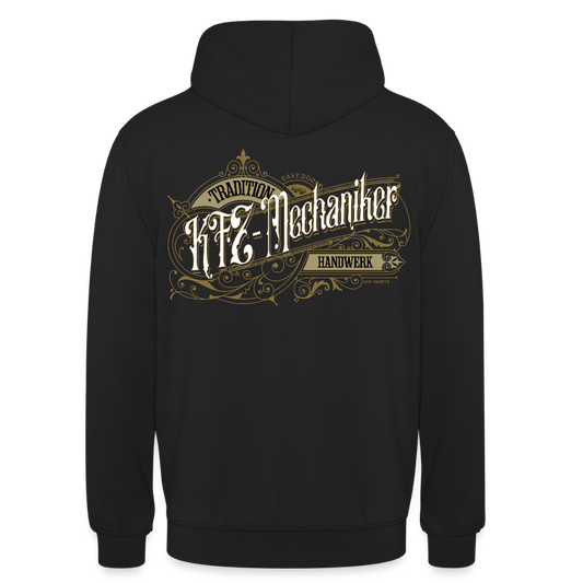 Unisex Hoodie "KFZ-Mechaniker" Nostalgie Handwerk Schwarz Unisex Hoodie