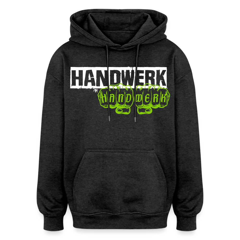 Oversized Unisex Hoodie "Handwerk" Anthrazit Oversized Unisex Hoodie