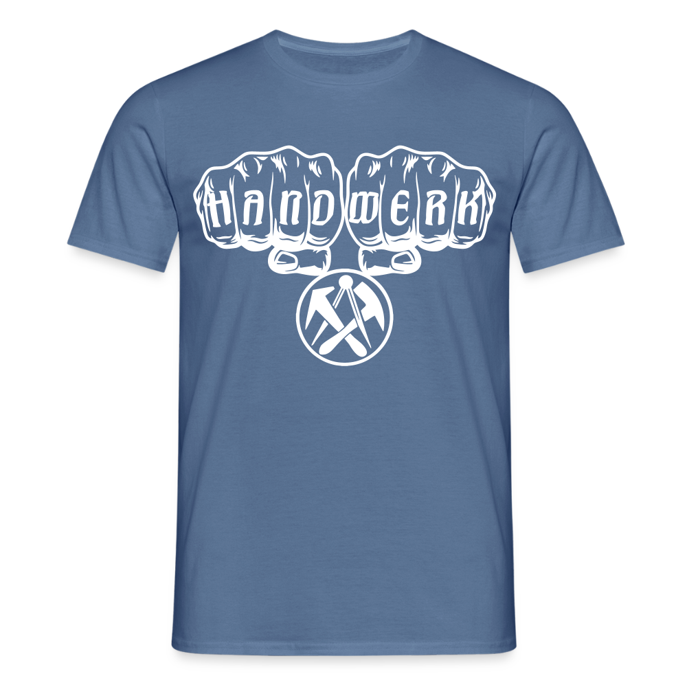 Unisex T-Shirt "Dachdecker" Taubenblau Männer T-Shirt