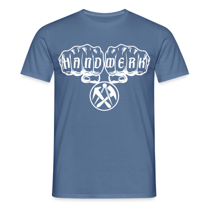 Unisex T-Shirt "Dachdecker" Taubenblau Männer T-Shirt