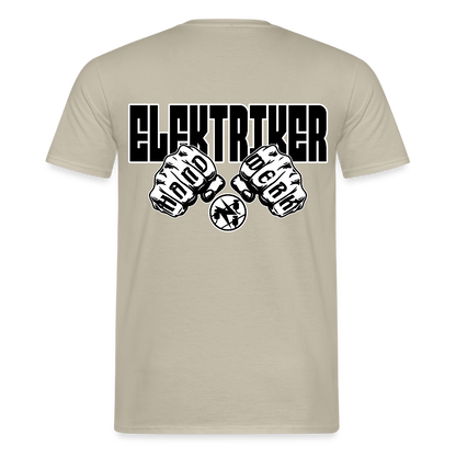 Unisex T-Shirt "Elektriker" Sandbeige Männer T-Shirt