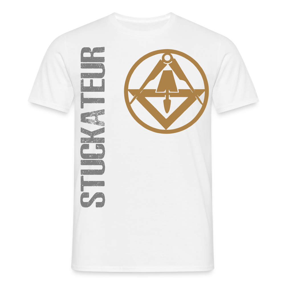 Unisex T-Shirt "Stuckateur" Weiß Männer T-Shirt