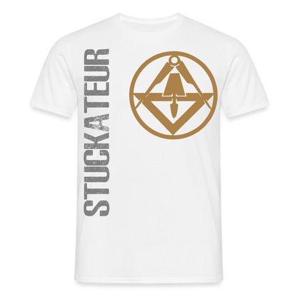Unisex T-Shirt "Stuckateur" Weiß Männer T-Shirt