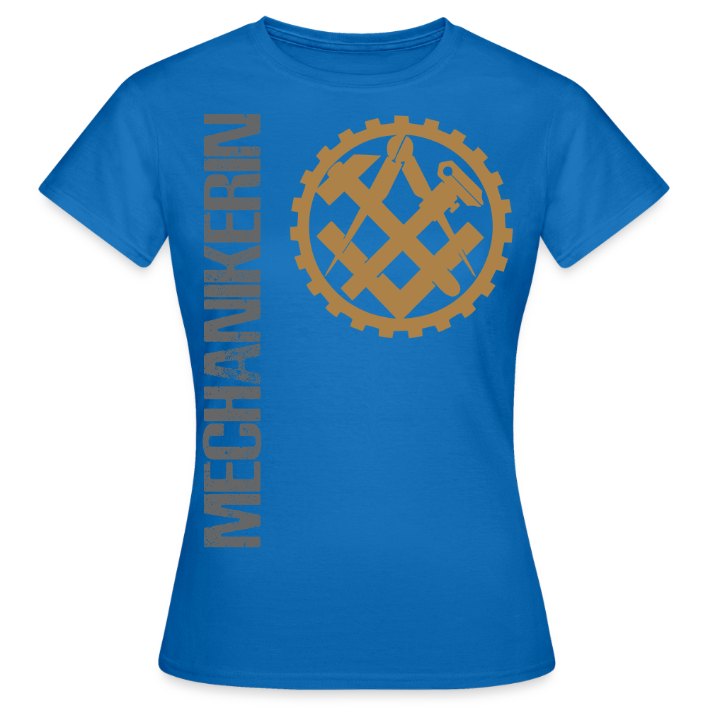 Frauen T-Shirt "Mechanikerin" Royalblau Frauen T-Shirt