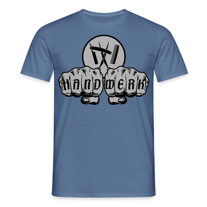 Unisex T-Shirt "Friseur" Taubenblau Männer T-Shirt