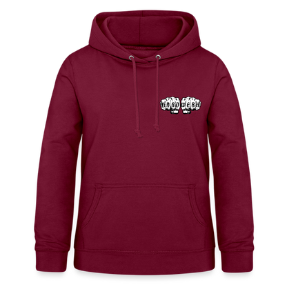 Frauen Hoodie "Gerüstbauerin" (beidseitig beruckt) - Bordeaux
