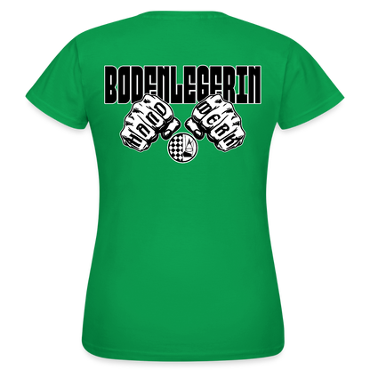 Frauen T-Shirt "Bodenlegerin" (beidseitig bedruckt) Kelly Green Frauen T-Shirt